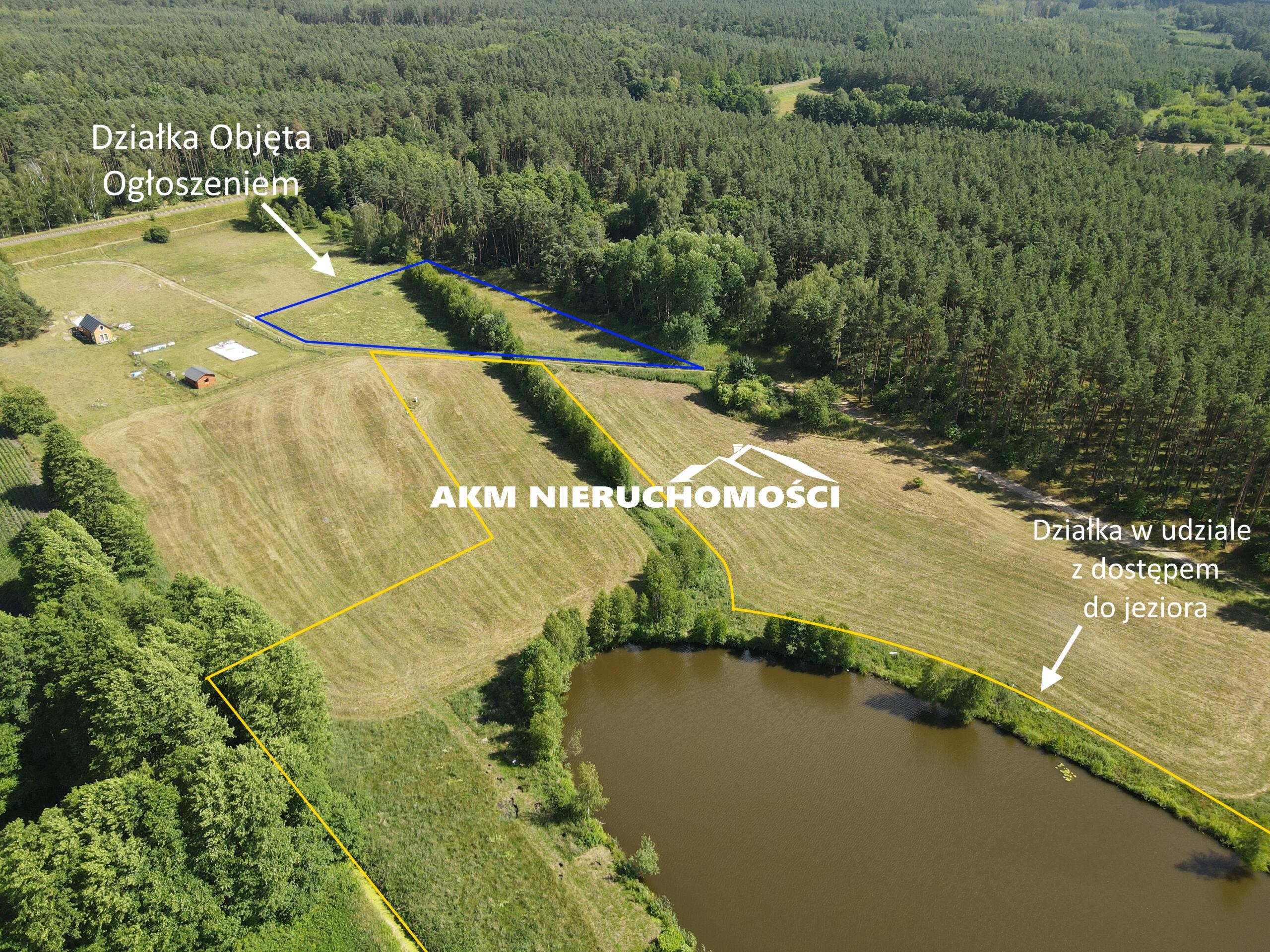 pomorskie, kwidzyński, Duża działka w Jałowcu przy jeziorze