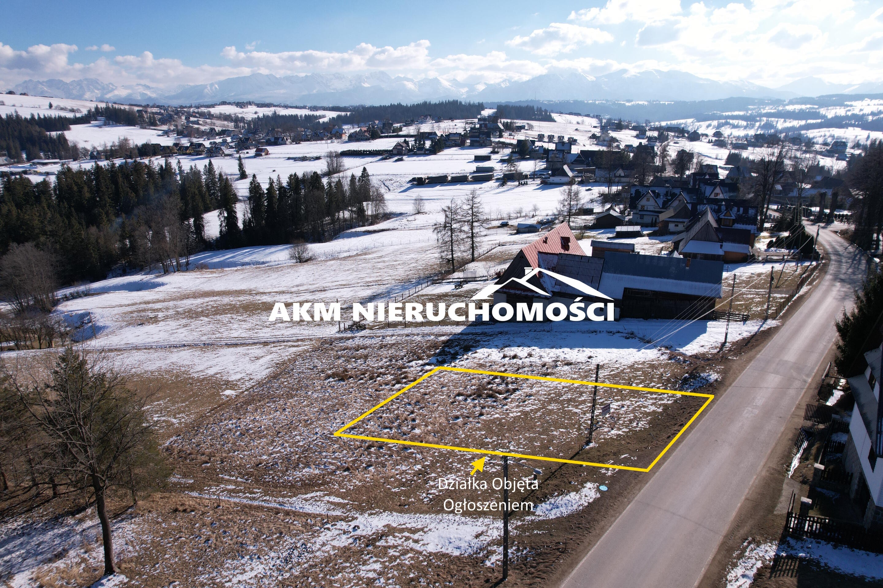 małopolskie, nowotarski, Działka z widokiem na Giewont niedaleko Zakopanego